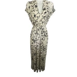 Lucky Brand NWT Black and White Floral Printed Maxi Dress Women’s Size S Retails